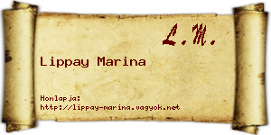 Lippay Marina névjegykártya